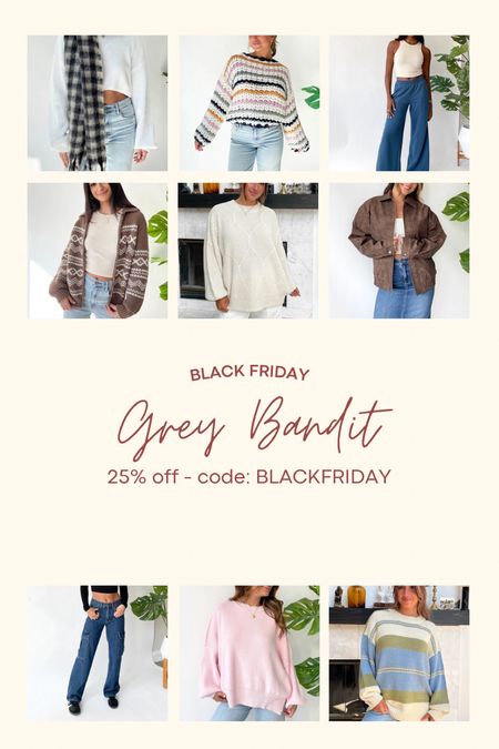 Grey Bandit is always one of my favs🥰 use code BLACKFRIDAY for 25% sitewide! 

cyberweek, gift guide, winter outfits, gifts for her, Black Friday

#LTKCyberWeek #LTKsalealert #LTKGiftGuide