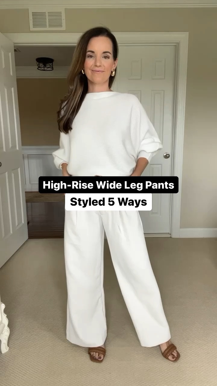 High Rise Wide Leg Pants Styled 5 Ways ✨
I’ll be honest, I really didn’t want to try these wide leg pants. I’m 5’3 so wide leg pants in the past always looked so terrible on me. However, I gave them another chance and I seriously can’t stop wearing them. They are high-waist and feels so nice on. I went for the short length (available in short, reg or tall). If you’re on the fence, try them! You might surprise yourself. 

#wideleg #abercrombie #aandf #a&f #amazon #sweaters #classy #classic #chic #shein #workwear #pullover #dressy #casual #shoes #heels #chambray #denimshirt #petite #whatiwore #teatime #business #whitepants #highrise #highwaist #styletip #style 

#LTKfindsunder100 #LTKstyletip #LTKworkwear
