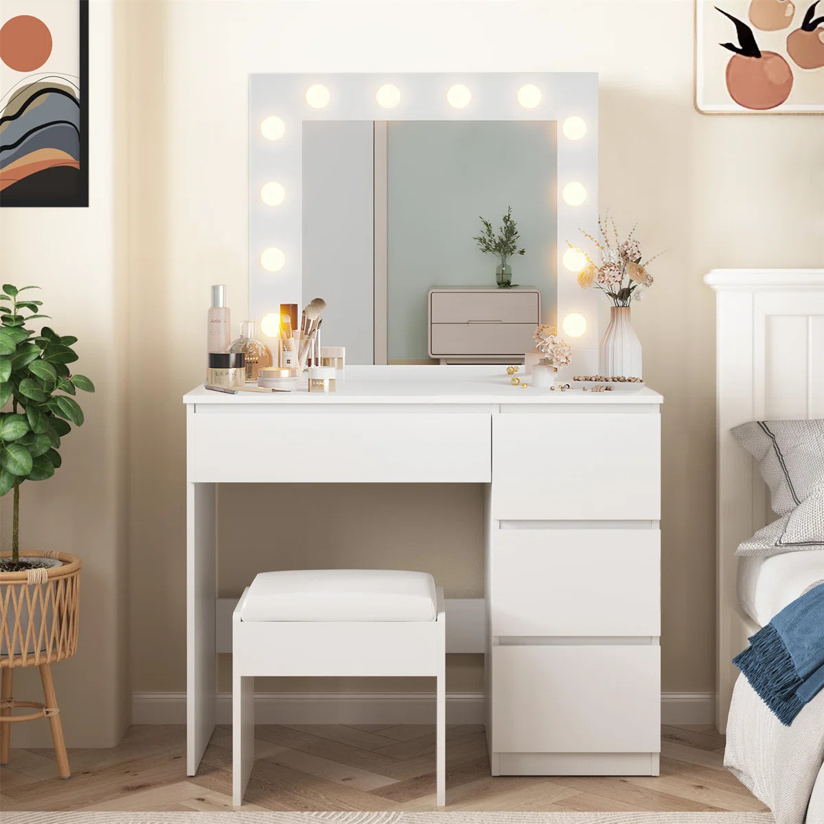 Randilynn Dressing Table with Mirror | Wayfair UK