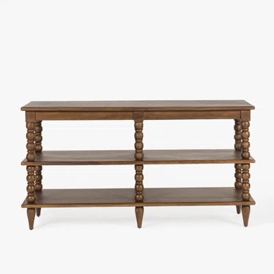 Isabel Spindle Solid Wood Wide Bookcase | Wayfair North America