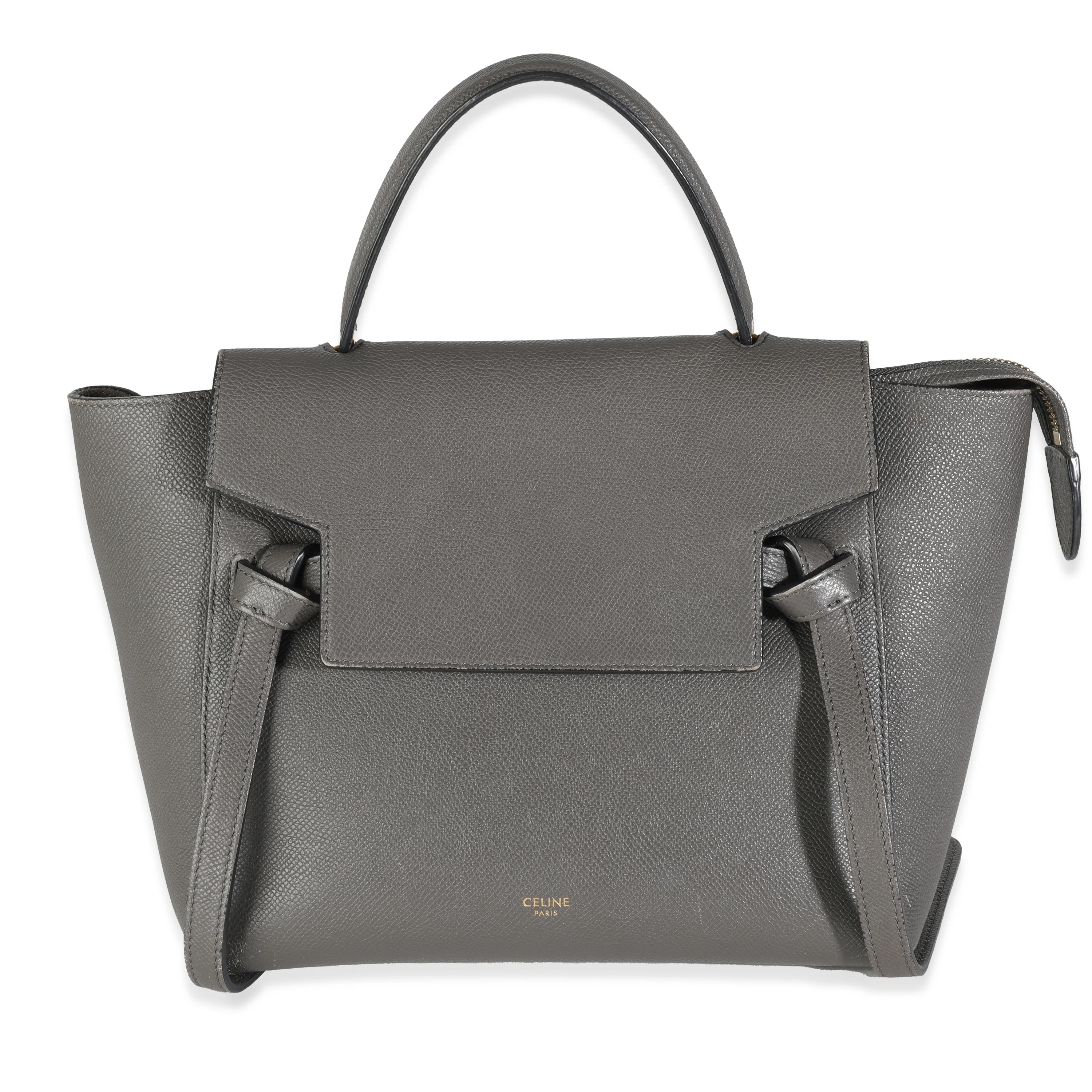 Pre-Owned Celine Grey Grained Calfskin Micro Belt Bag | Walmart (US)
