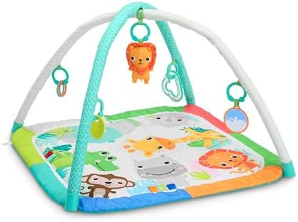 Bright Starts Wild Wiggles Jungle Jubilee Foldaway Activity Gym for Ages Newborn & Up, Unisex Saf... | Amazon (US)