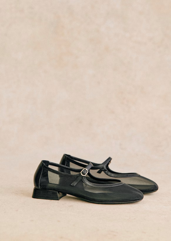 Aubane Low Babies - Black Mesh - Polyamide - Sézane | Sezane Paris - US