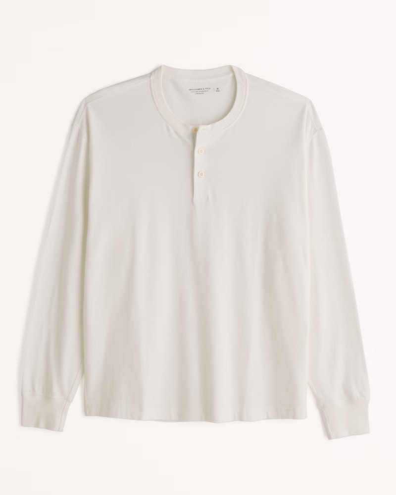 Men's Essential Long-Sleeve Henley | Men's Tops | Abercrombie.com | Abercrombie & Fitch (US)