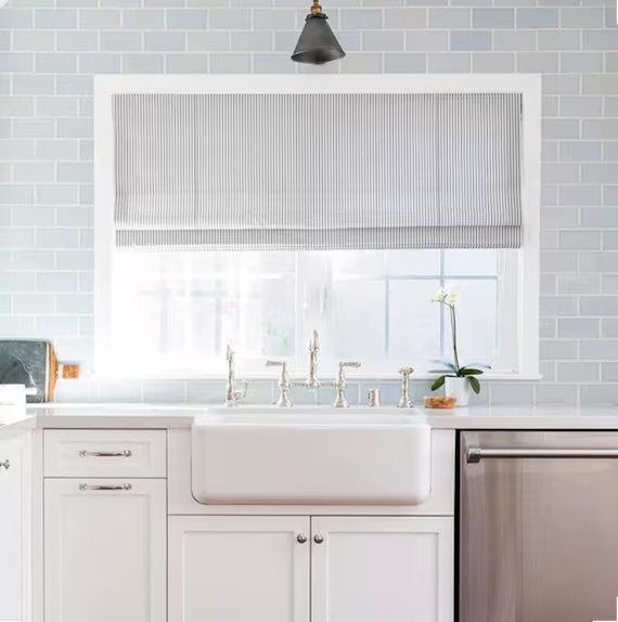 French Ticking Roman Shades CUSTOM Size Striped Roman Shades | Etsy | Etsy (US)