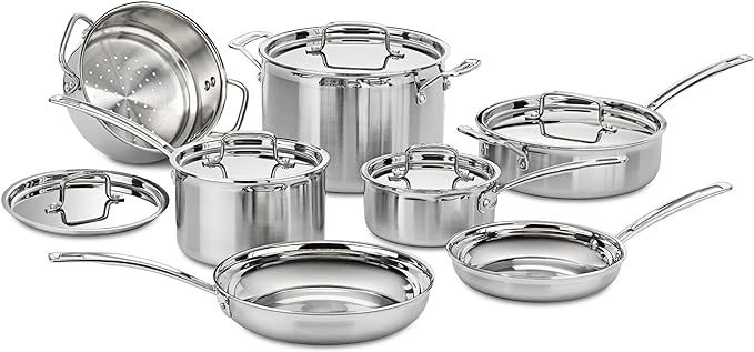 Cuisinart MCP-12N Multiclad Pro Stainless Steel 12-Piece Cookware Set | Amazon (US)