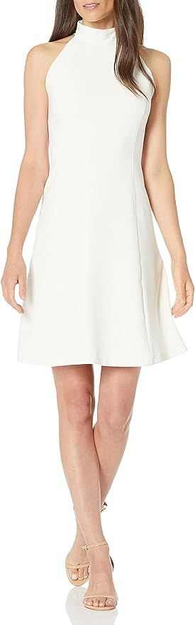 Amazon Brand - Lark & Ro Women's Sleeveless Mock Neck A-Line Dress | Amazon (US)