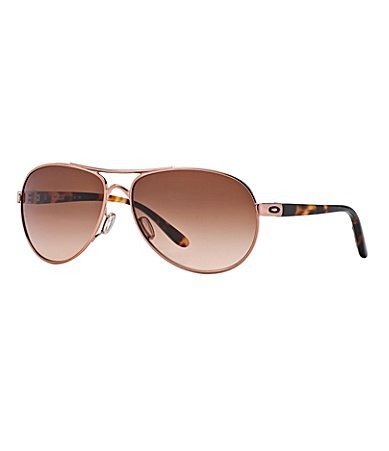 Oakley Feedback Gradient Aviator Sunglasses - Rose Gold | Dillard's