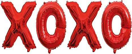 Soochat XOXO Balloons | Valentine Letters Mylar Foil Balloons - Bachelorette Parties Wedding Brid... | Amazon (US)