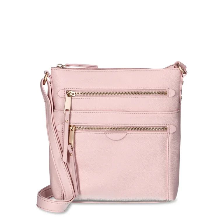 Time and Tru Women's Norah Crossbody Handbag, Pink Blush - Walmart.com | Walmart (US)