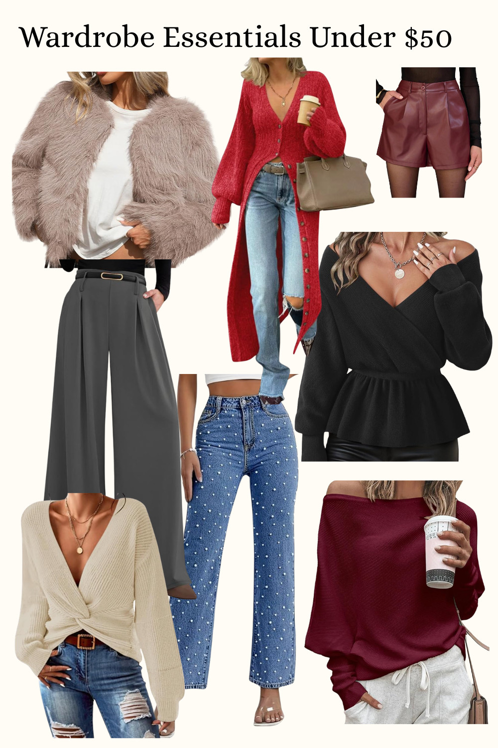 Wardrobe Essentials Under $50 

 #LTKSeasonal #LTKOver40 #LTKSaleAlert