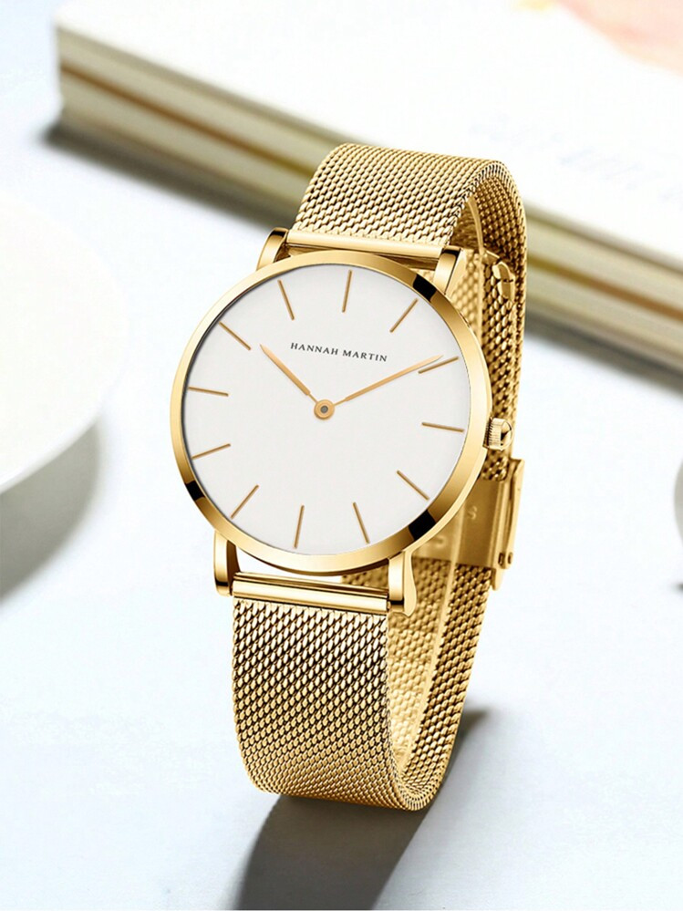 HANNAH MARTIN Hannah Ladies' Quartz Wristwatch With Stainless Steel Strap, Waterproof, Japanese M... | SHEIN