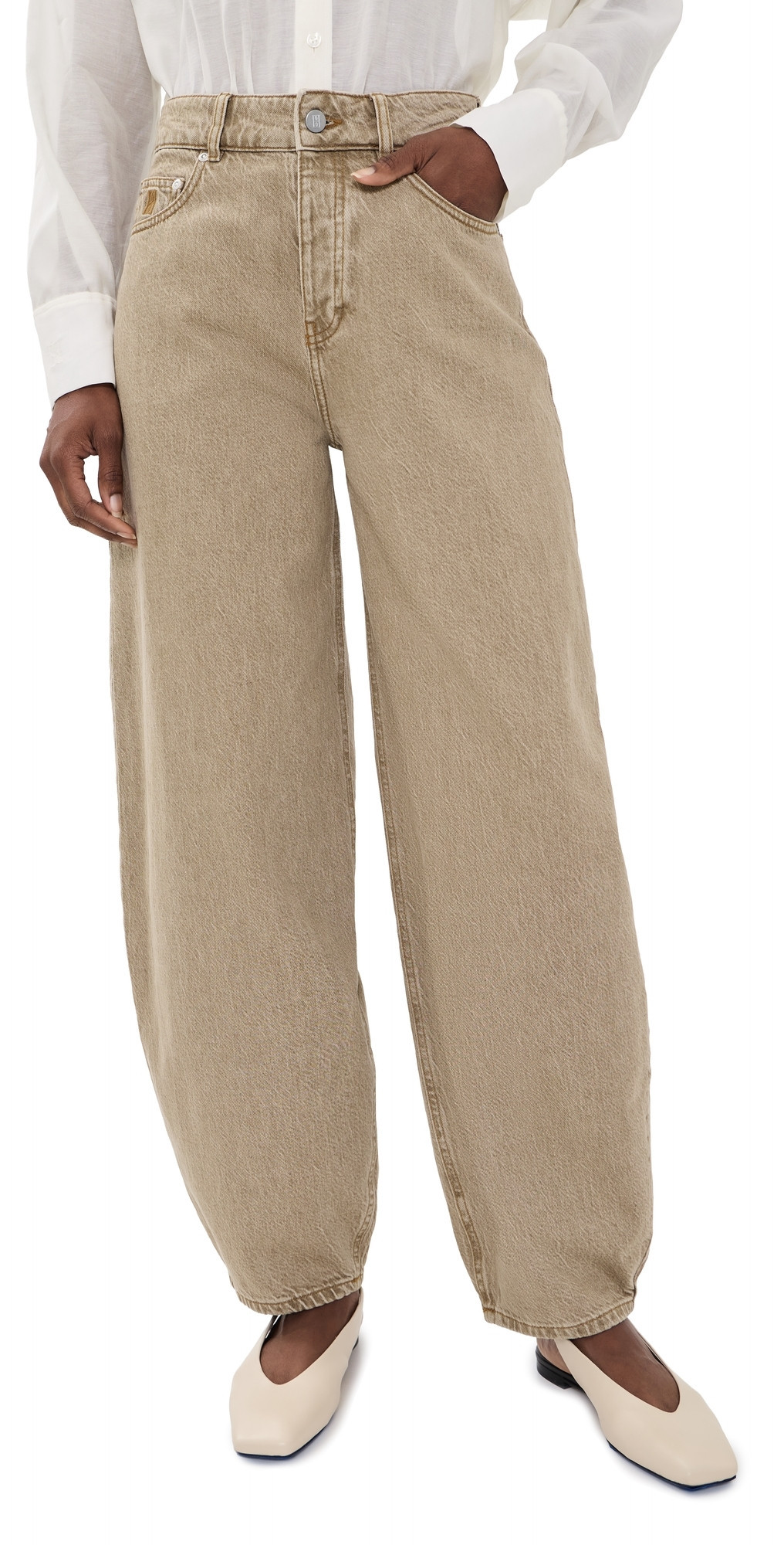 By Malene Birger Dallas Barrel Jeans Toasted Coconut 28 | Shopbop