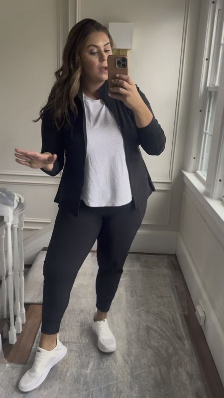 Taking you from workout to weekend, and a travel outfit! Wearing size XXL in tee, XL in jacket and joggers. #caliapartner #beautyintheburn @caliafitness

#LTKstyletip #LTKmidsize #LTKfitness