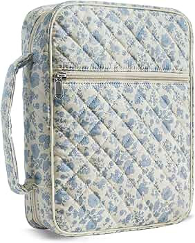 Bible Cover Case for Women,Large Bible Tote Bags Organizer Quilted Carrying Case for Girls,Bible ... | Amazon (US)
