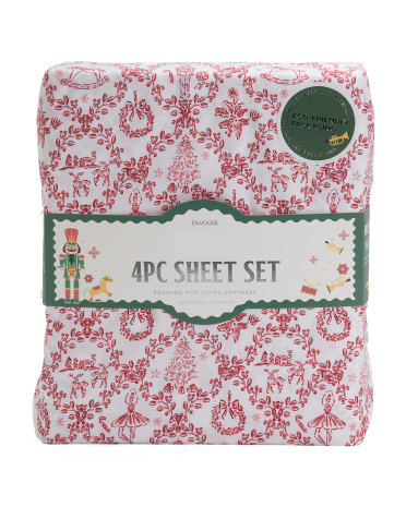 Christmas Toile Sheet Set | TJ Maxx