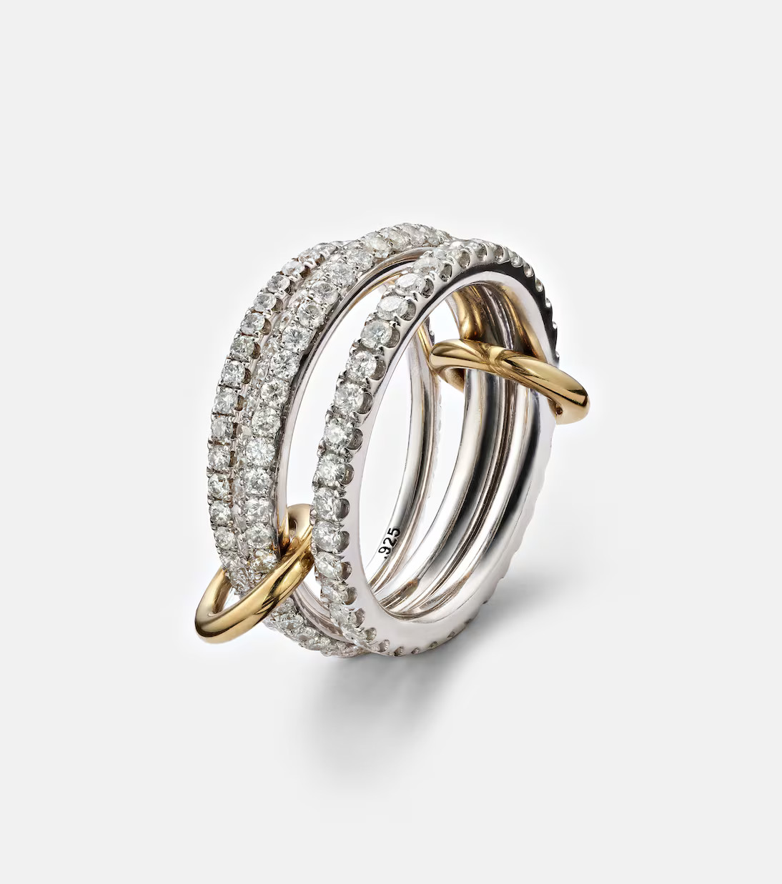 Nova sterling silver and 18kt gold ring with diamonds | Mytheresa (US/CA)