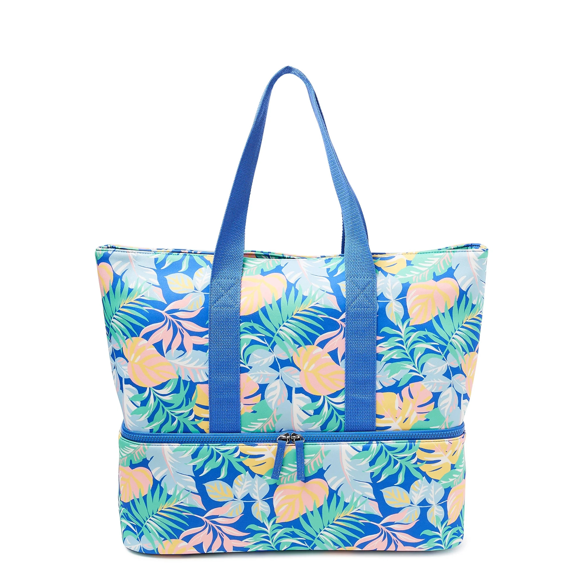 No Boundaries Beach Elevated Zip Bottom Cooler Tote | Walmart (US)