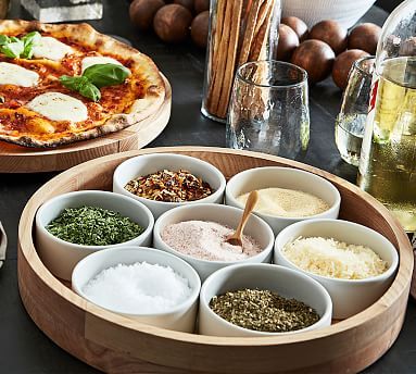 Ash Wood Condiment Serving Tray | Pottery Barn (US)