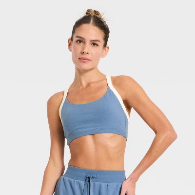 Women's Cotton Balance Light Support Racerback Sports Bra - All In Motion™ | Target