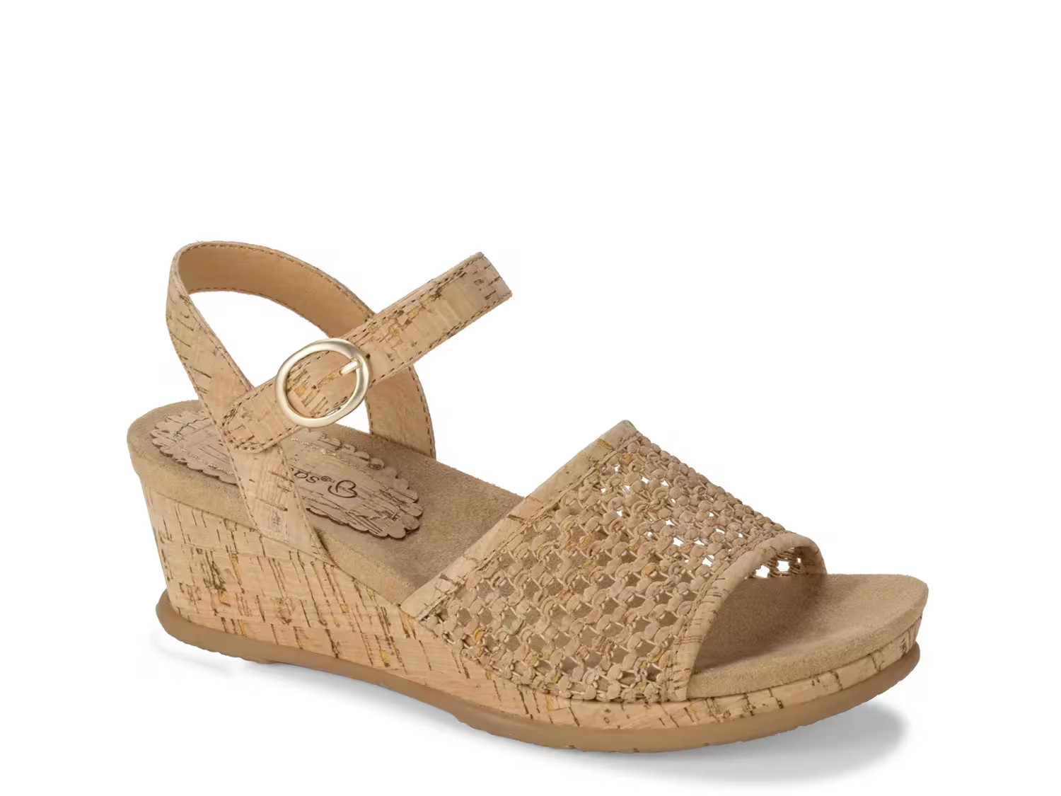 Baretraps Wide Width Fernelle Wedge Sandal | Women's | Beige | Size 10 | Sandals | Ankle Strap | DSW