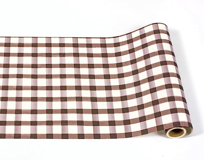 Hester & Cook Paper Table Runner 20" x 25' Roll (Brown Painted Check) | Amazon (US)