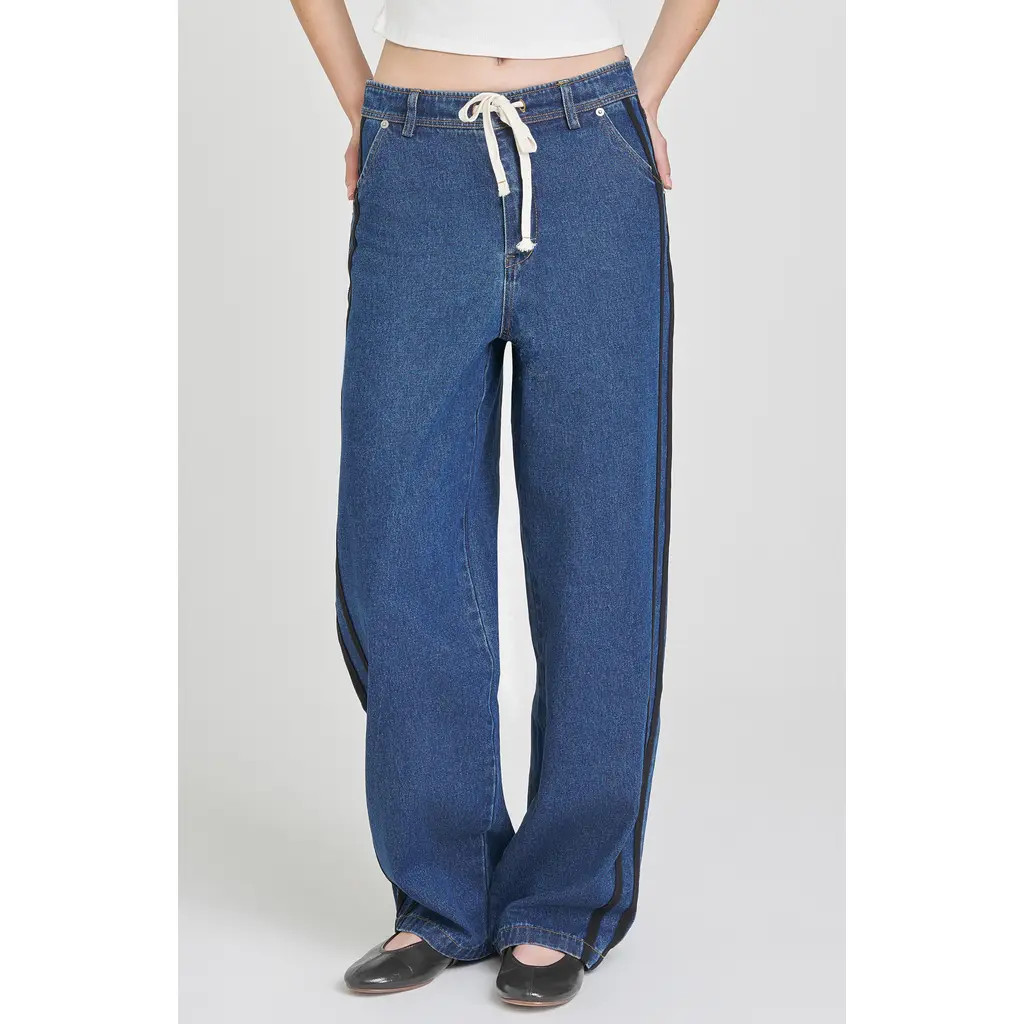 WAYF Mercer Denim Track Pants in Indigo Wash at Nordstrom Rack, Size X-Large | Nordstrom Rack