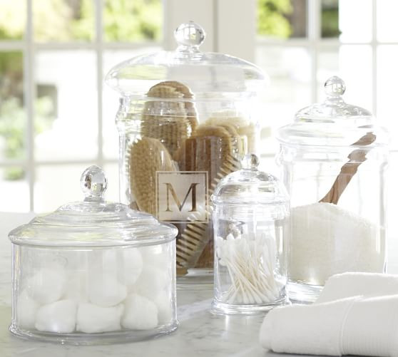 Classic Glass Bathroom Canisters | Pottery Barn (US)