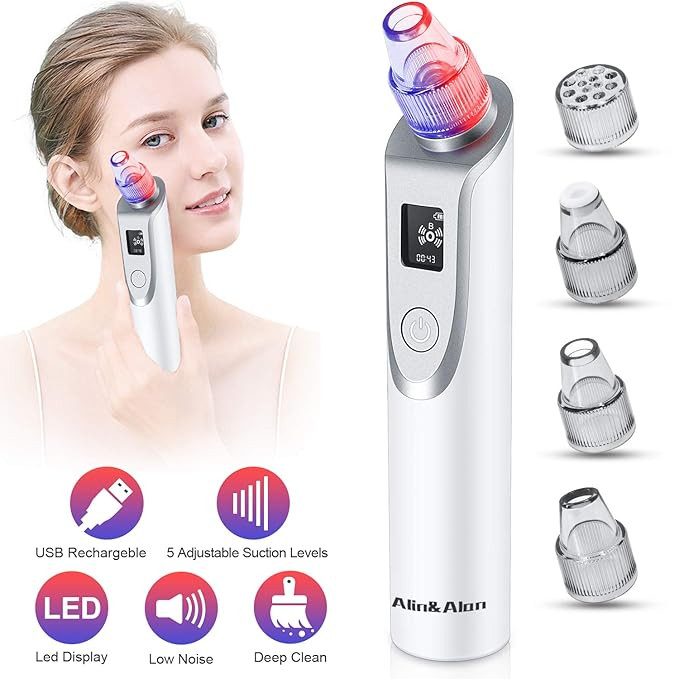 Blackhead Remover Vacuum - Pore Cleaner Electric Blackhead Suction Facial Comedo Acne Extractor T... | Amazon (US)