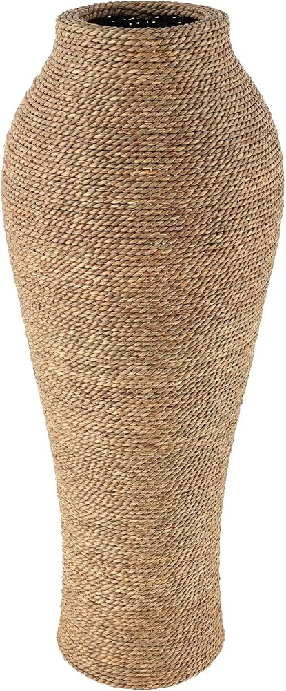 Deco 79 Seagrass Handmade Decorative Vase Tall Wrapped Centerpiece Vase, Vase for Home Decoration... | Amazon (US)