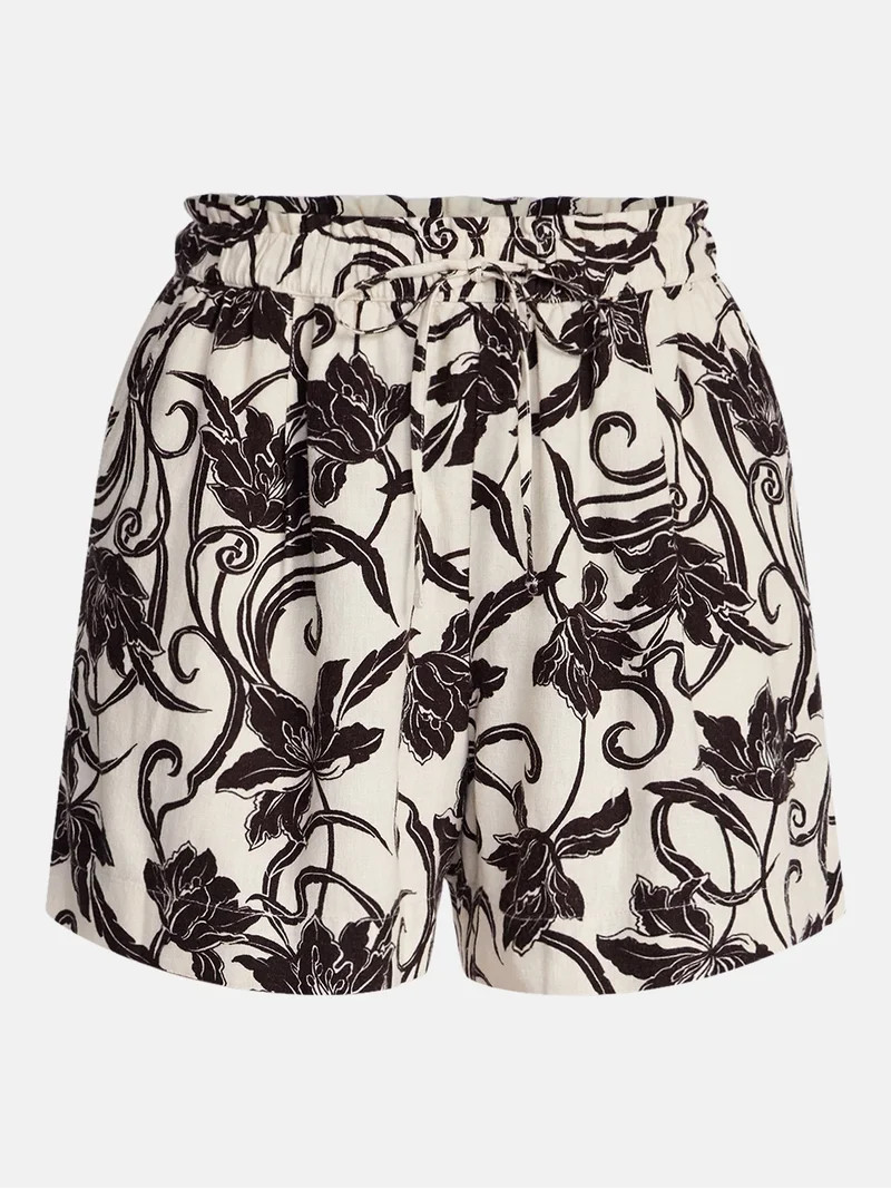 Time and Tru Women's Linen Blend Shorts, Sizes XS-XXXL | Walmart (US)