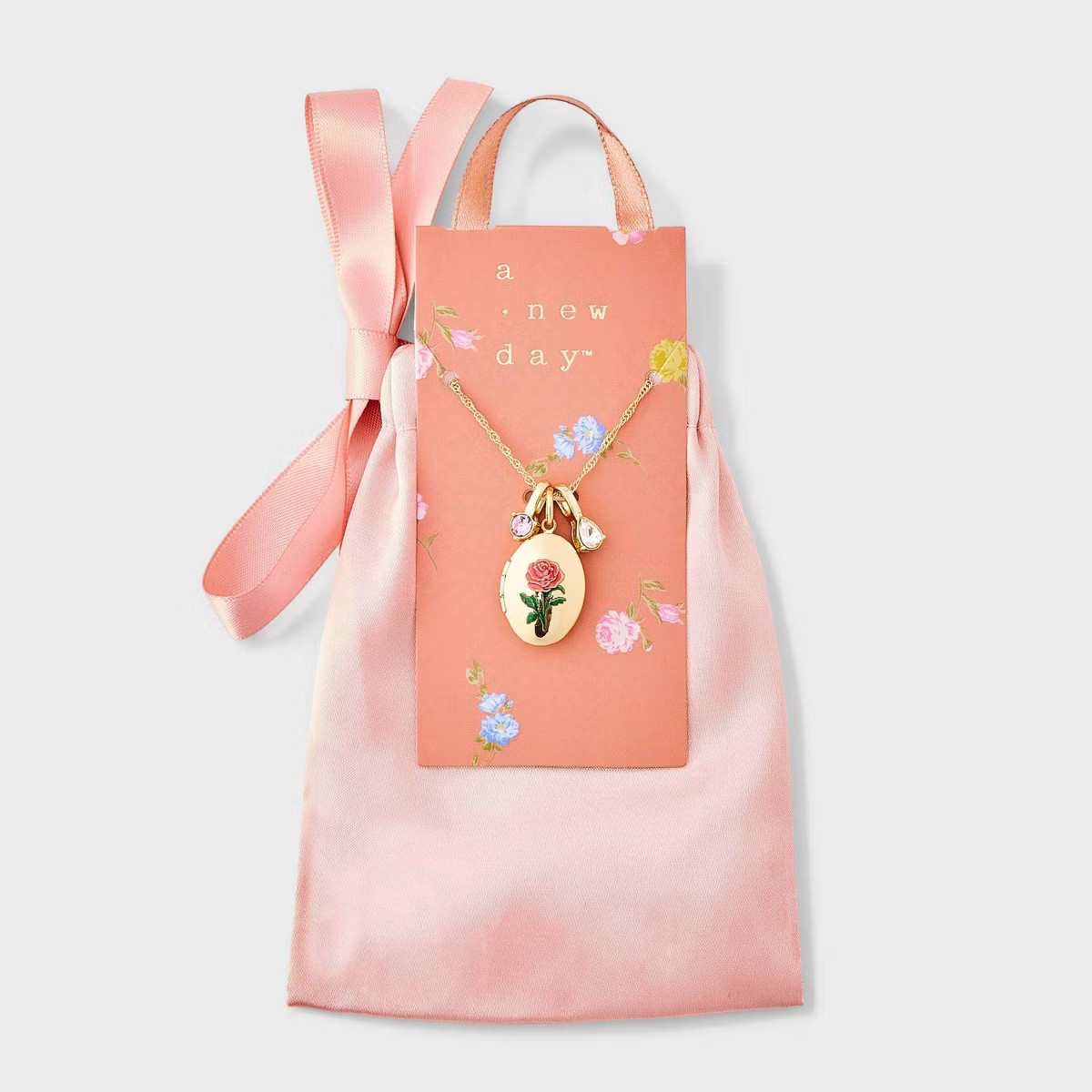 Floral Motif Locket with Charms - A New Day™ | Target