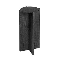 Creative Co-Op Paulownia Wood Round Accent Table, Black | Amazon (US)