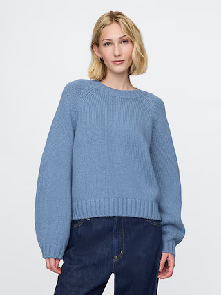 Relaxed Balloon-Sleeve Sweater | Gap (US)
