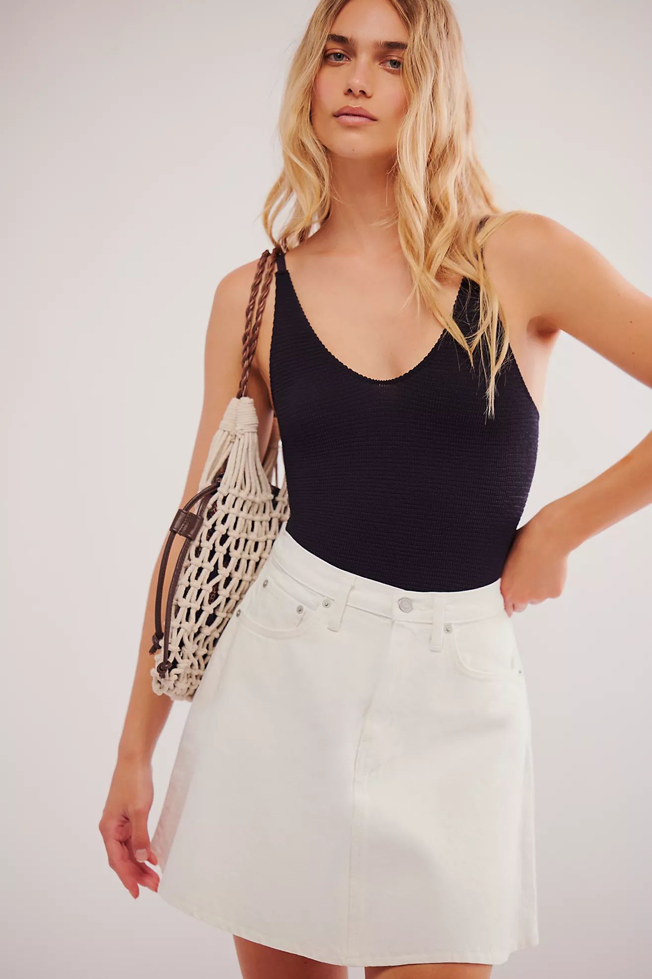 Levi's Mini Flounce Skirt | Free People (Global - UK&FR Excluded)