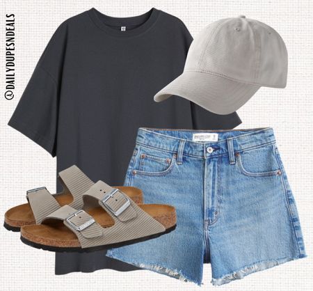 Spring summer tshirt denim shorts Birkenstock baseball hate cap Amazon H&M 

#LTKfindsunder100 #LTKfindsunder50 #LTKstyletip