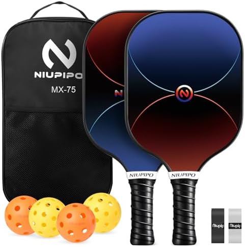 niupipo Pickleball Paddles Set of 2/4/1, USAPA Approved Graphite Carbon Fiber Pickleball Rackets,... | Amazon (US)