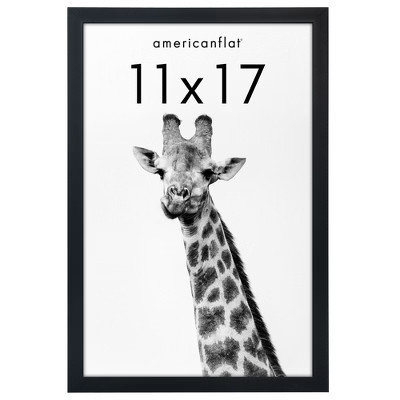 Americanflat 11x17 Gallery-Style Picture Frame to Secure Artwork, Prints, and Photos - Black | Target