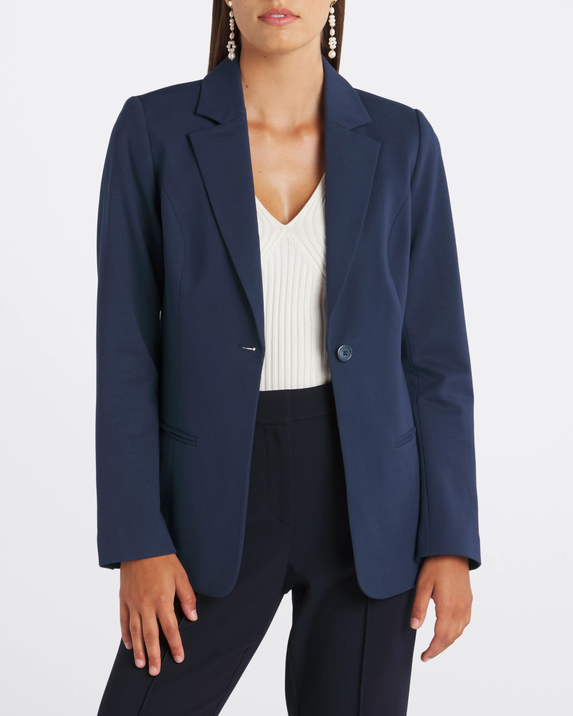 Lisa Long Line Ponte Blazer | Stitch Fix