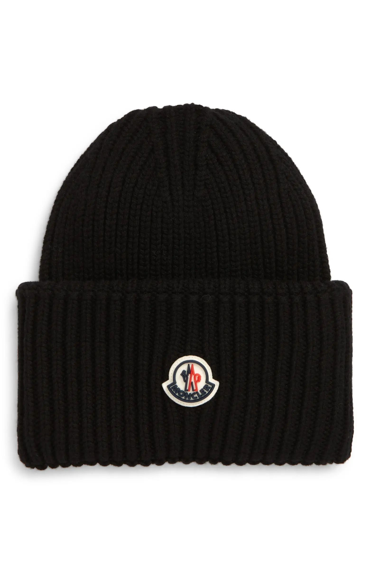 Moncler Logo Patch Wool & Cashmere Beanie | Nordstrom | Nordstrom Canada
