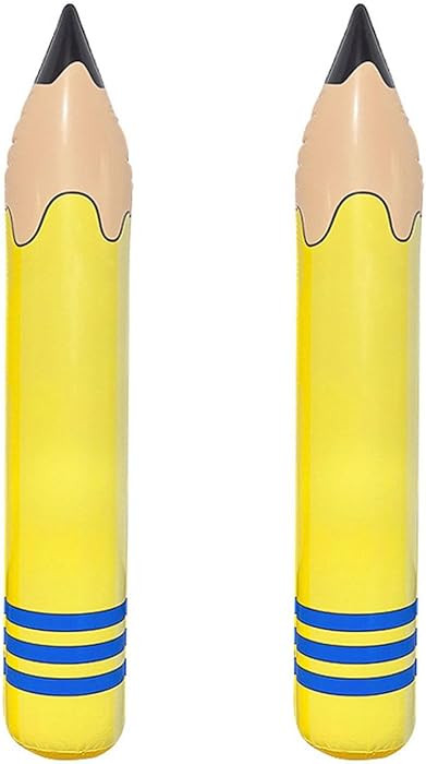 27 Inch Inflatable Pencil Giant Yellow Pencil Balloons Back to School Decorations for Classroom G... | Amazon (US)