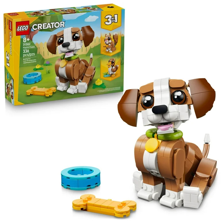 LEGO Creator 3 in 1 Cute Animals: Playful Puppy Building Toy for Girls & Boys, Ages 8+ - Easter B... | Walmart (US)