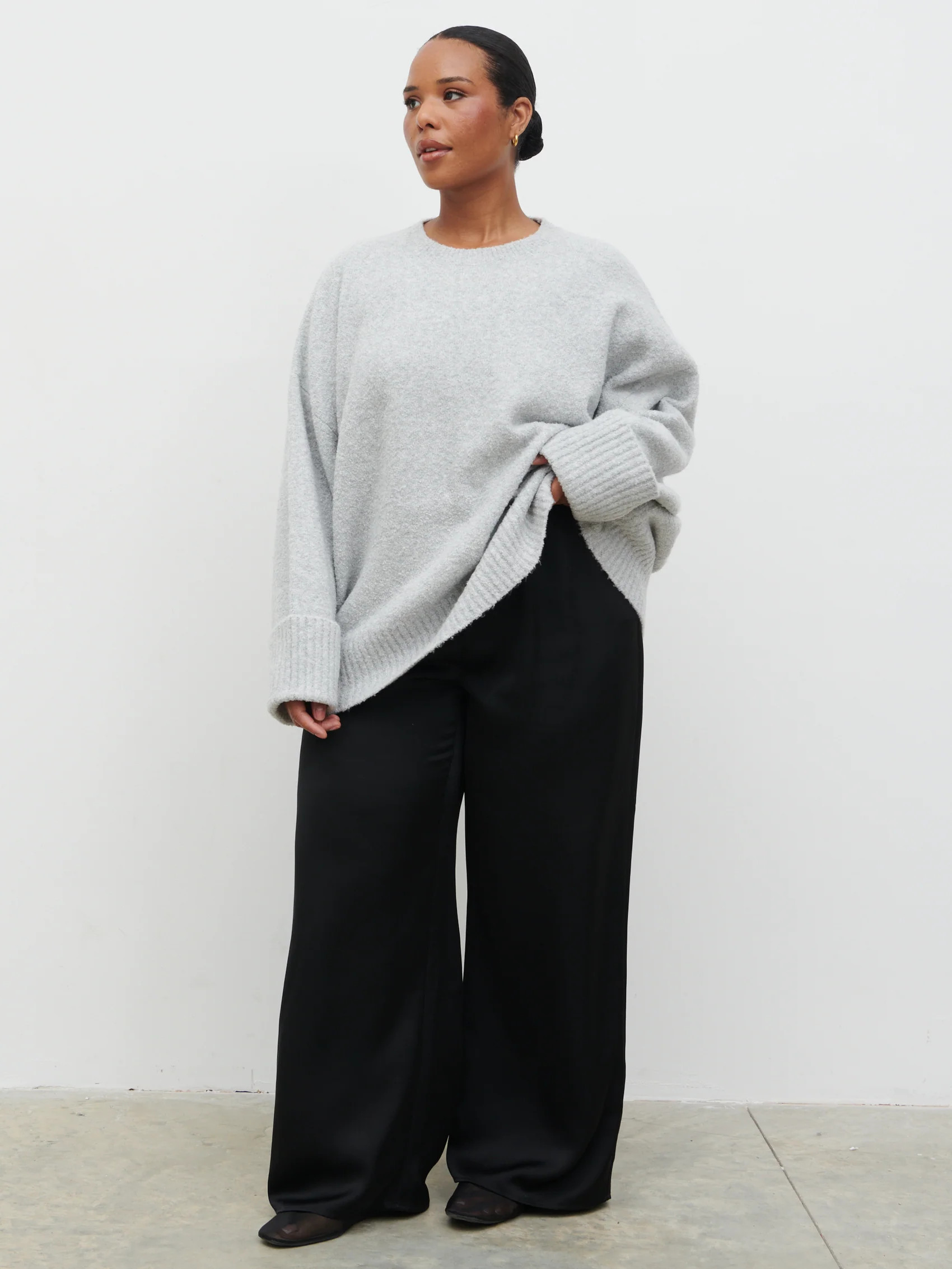 Camille Oversized Borg Jumper Curve | Pretty Lavish (UK)