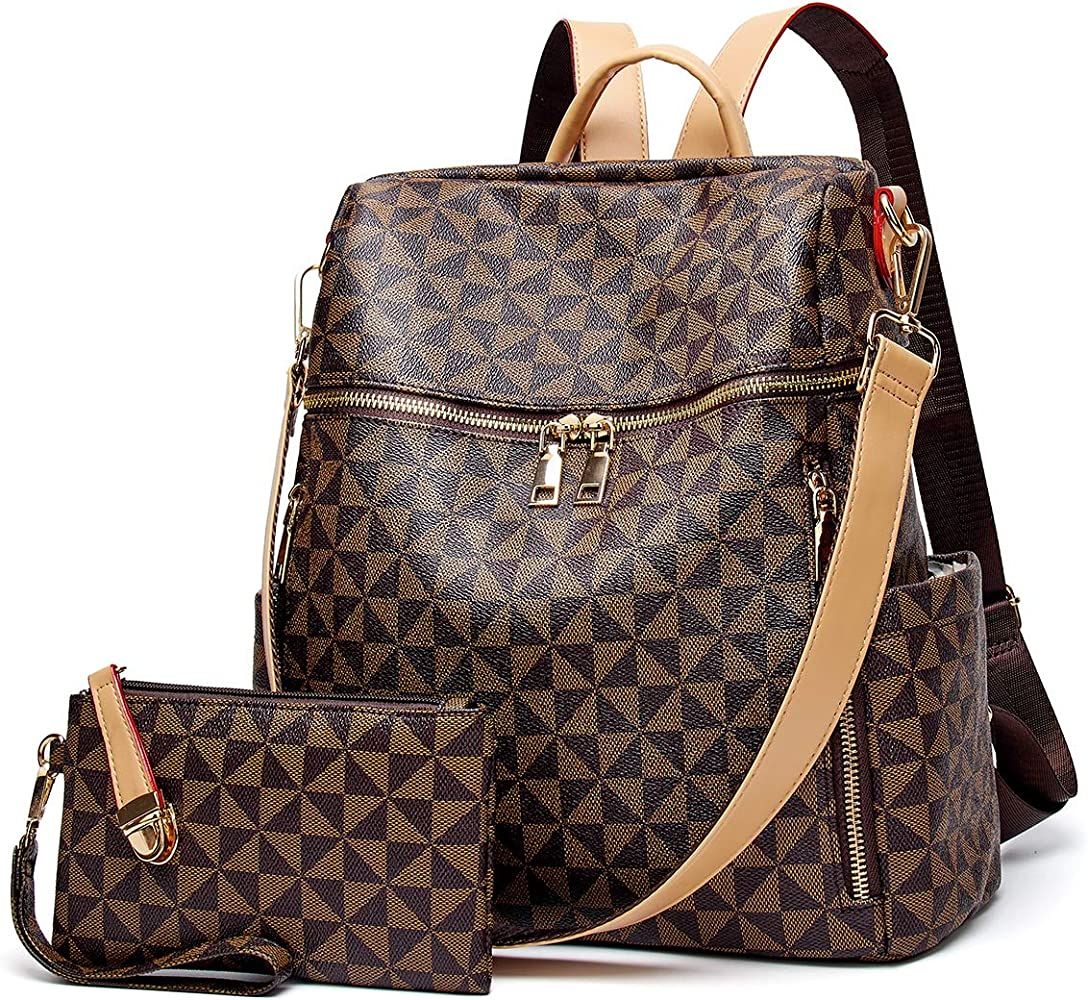 Backpacks for Women Fashion PU Leather Bag Multipurpose Design Convertible Satchel Bag Travel Backpa | Amazon (US)