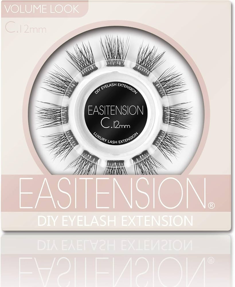 DIY Eyelash Extension, 3D Effect Glue Bonded Band Individual Lash 12 Clusters Volume Lashes Set, ... | Amazon (US)