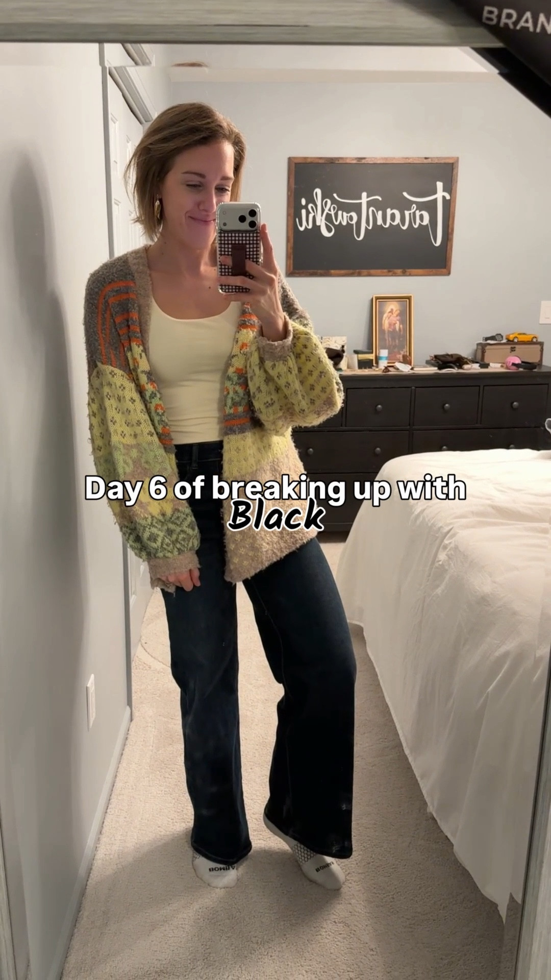 Day 6 of breaking up with Black.🙅🏼‍♀️

I’ve had this cardigan for a couple years and still love it so much! It runs very oversized. This is a small. I linked this one (currently sold out but they restock every so often!) and another similar one in a different color scheme!
These dark wash denim jeans are Wellworn, I actually got them at Costco but cannot find them online to link for you! So put some similar ones in the links that I love.

Also if you’re looking for some great T-shirt staples - this one is where it’s at. And only $10 right now!

#LTKstorytime #LTKootd #LTKmomlife