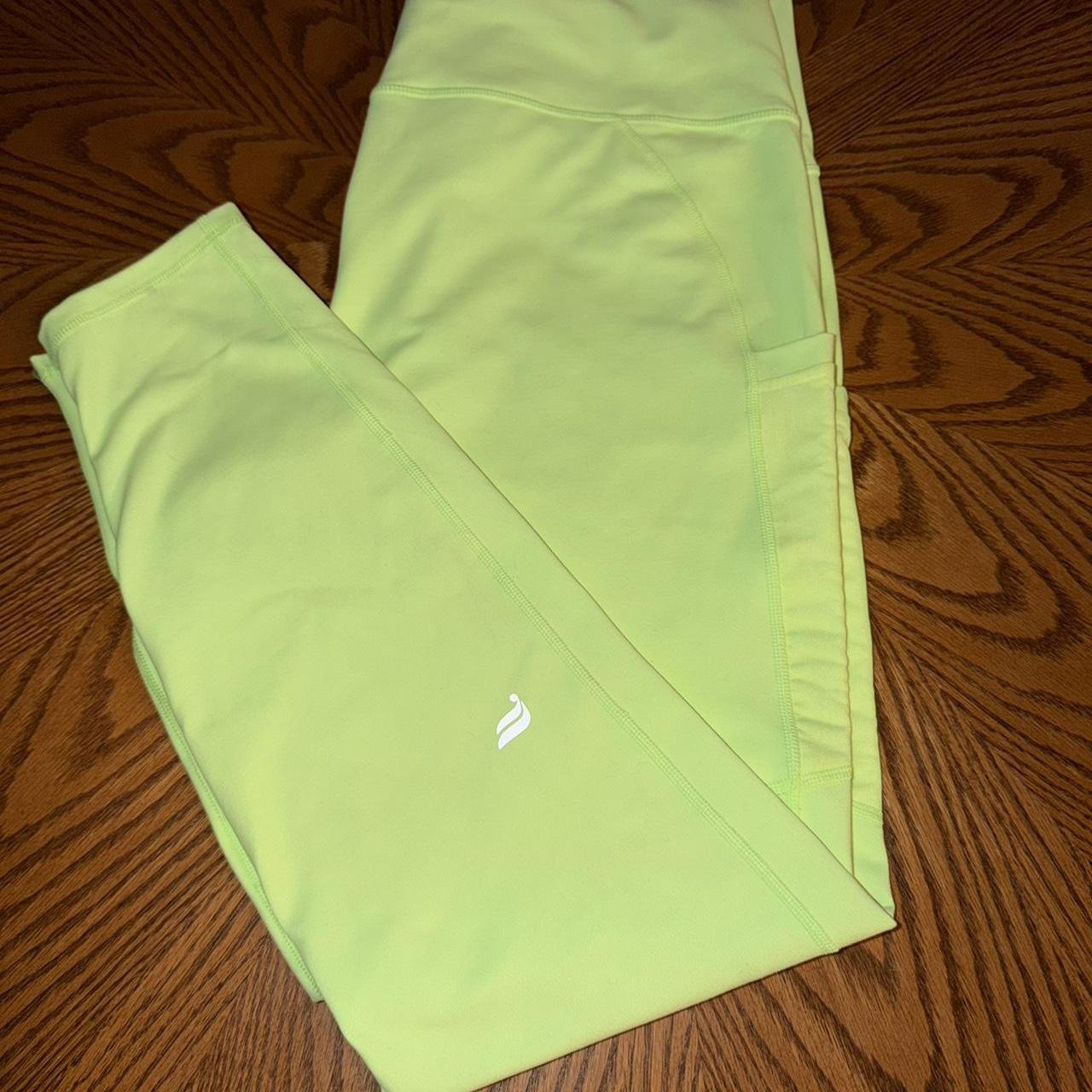 Fabletics Women's Leggings - Green/Yellow - XXL | Depop US