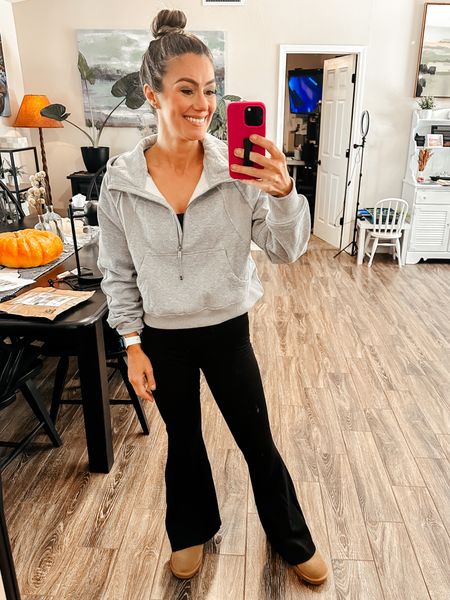 1/2 zip size medium (runs small, I like this size but I could do large too)

Xs flare sweats (could wear small too - juniors sizing) so so soft and cozy!

Mini ugg dupe tts

#LTKunder100 #LTKunder50 #LTKfit