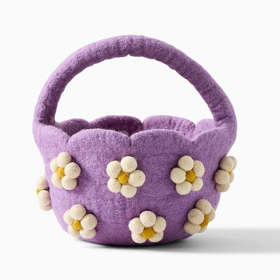 Daisy Easter Basket, Lavender | West Elm (US)