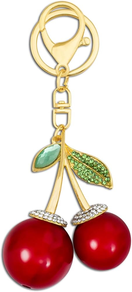 Cherry Keychain Purse Charm Bag Accessory Glitter Cherry Bag Charm Cherry Keychain Gift Cherry Ch... | Amazon (US)